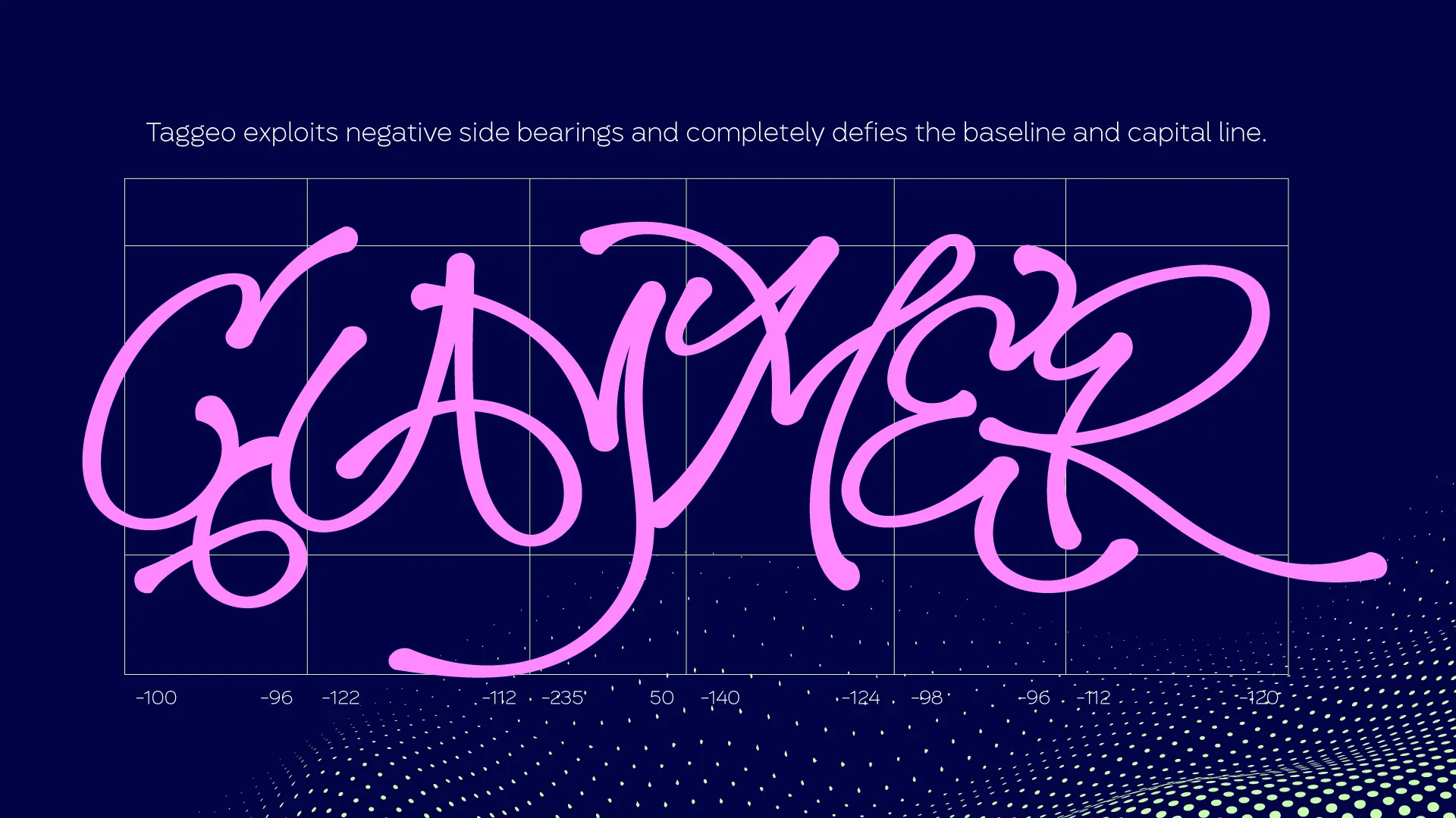 Taggeo, a bespoke typeface, 4 of 9