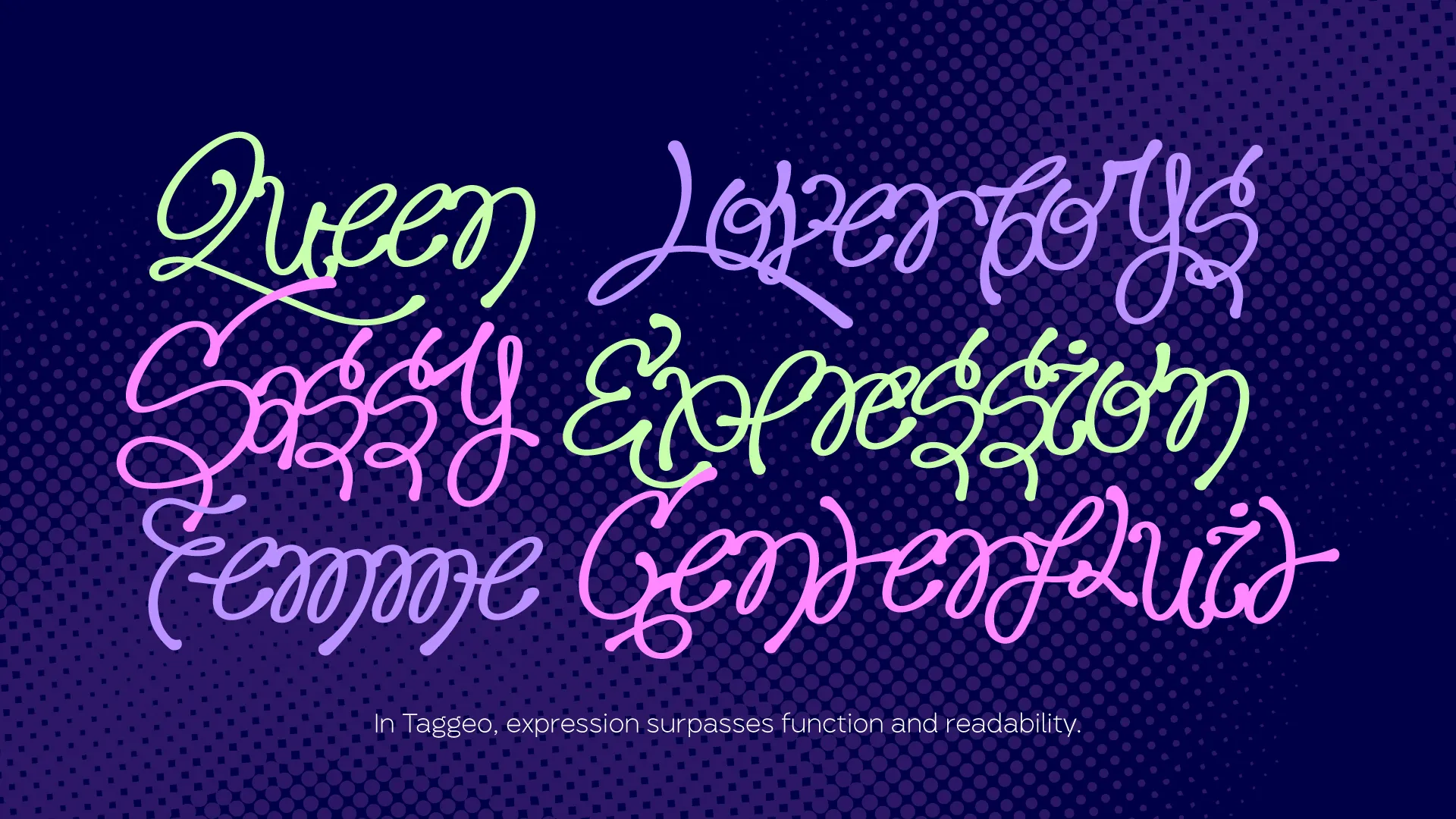 Taggeo, a bespoke typeface, 6 of 9